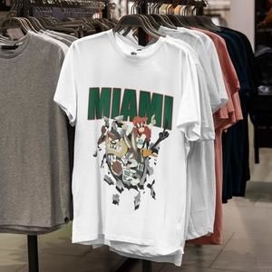 Nc-Aa Miami Hurricanes Looney Tunes   90S Style University Shirt Tee